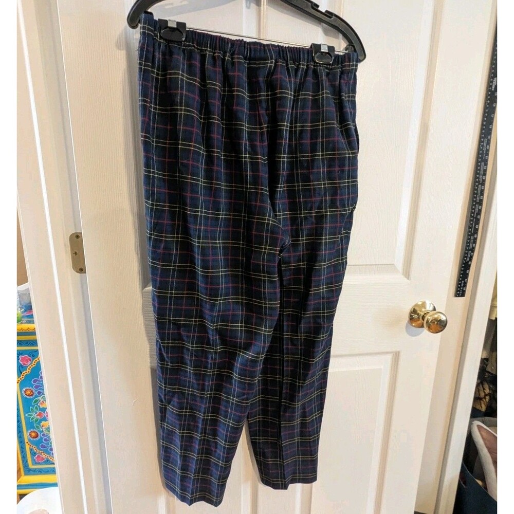 VTG Dark Academia Tartan Plaid Tapered Pants Leon Levin Petite Size 12 - Picture 4 of 7